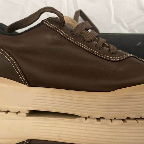 Great Vintage Chanel Sneakers SZ 38 Dark Brown Beautiful Leather Good Condition - Picture 5 of 9